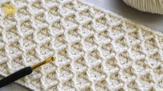 Very Easy Crochet Pattern for Beginners! Beautiful Crochet Stitch for Baby Blankets and Bags - Crochet Chart