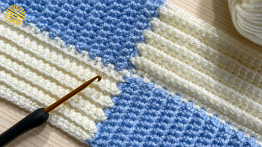 Easiest & Unique Crochet Pattern for Beginners You've Ever Seen. Cool Crochet Stitch for Blanket