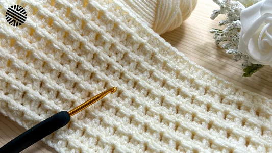 Cute Crochet Pattern for Beginners! Super Easy Crochet Stitch for Blanket, Bag, Sweater and Scarf.