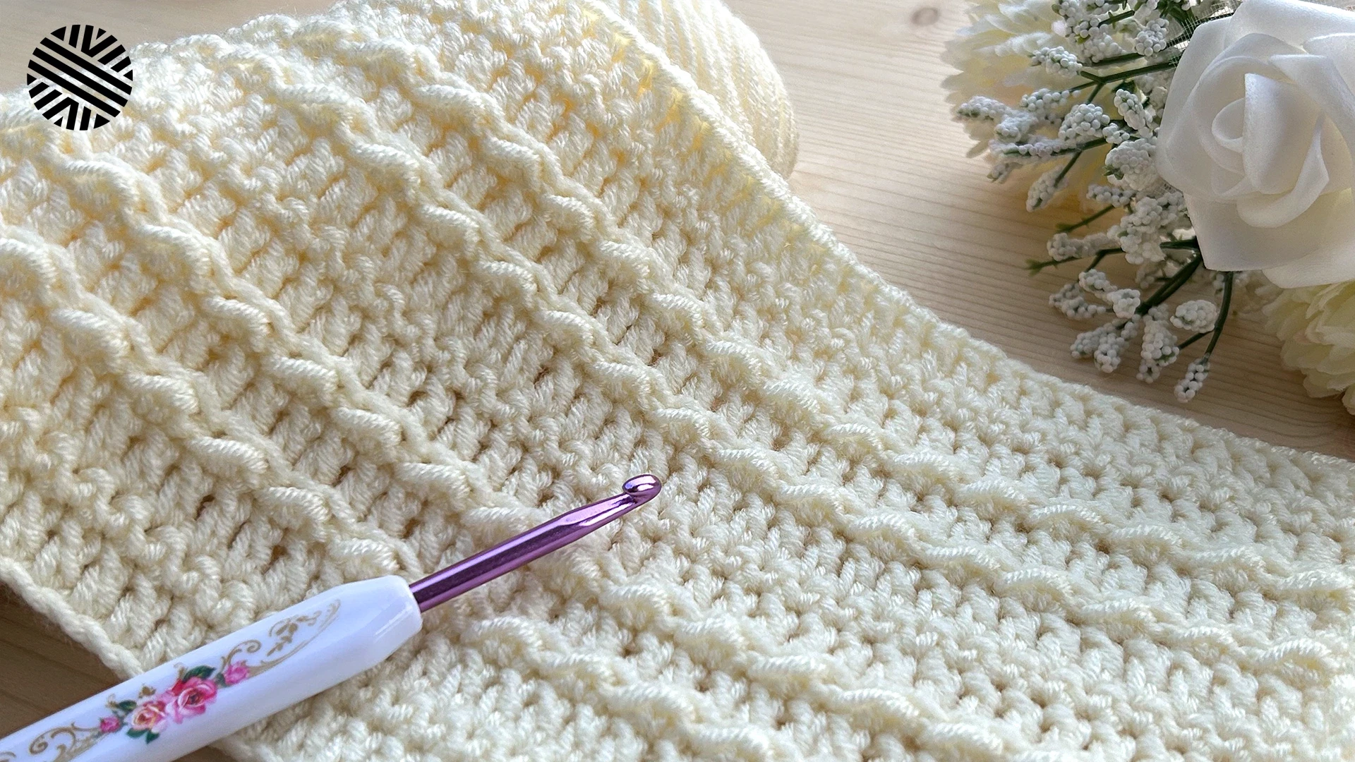 Easy Crochet Ridged Baby Blanket 