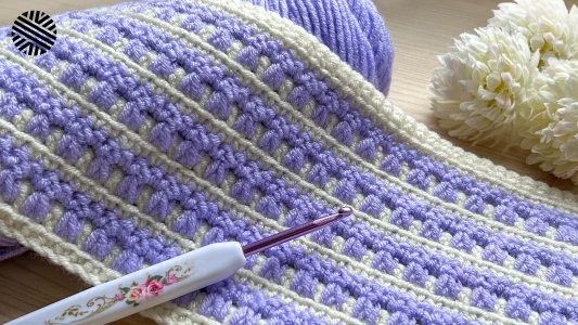 Very Easy and Fast Crochet Pattern for Beginners. Unique Crochet Stitch for Blanket, Bag and Sweater