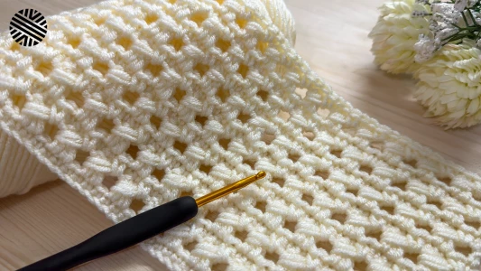 Simple Crochet Pattern for Beginners. So Pretty Crochet Stitch for Baby Blanket, Scarf & Sweater