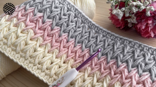 SUPER EASY Crochet Pattern for Beginners (ONE ROW REPEAT) - Crochet Stitch for Baby Blanket, Bag, Scarf and Sweater