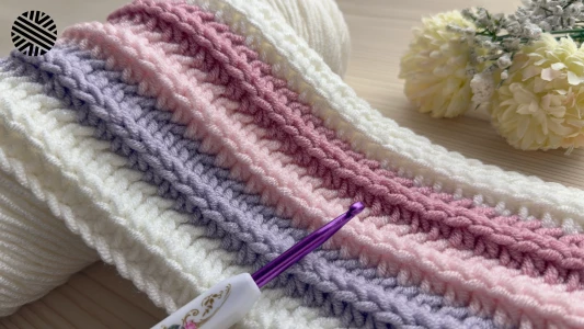 One Row Repeat! Super Easy Crochet Pattern for Beginners - Crochet Stitch for Baby Blanket & Bag