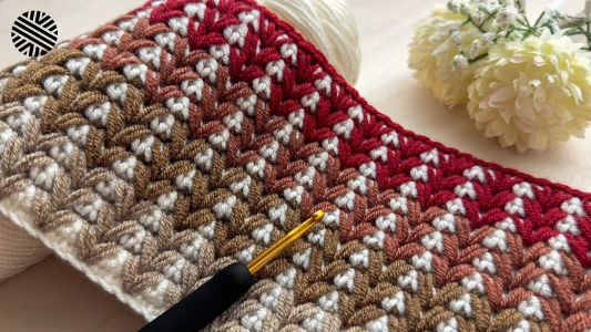 SUPER EASY & UNUSUAL Crochet Pattern for Beginners (2 ROWS REPEAT) - Crochet Stitch for Blanket, Bag Scarf and Sweater