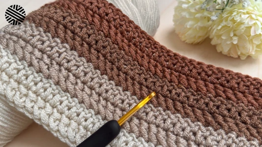 SUPER EASY (1 ROW REP) Crochet Pattern for ABSOLUTE Beginners - Crochet Stitch for Blanket & Bag