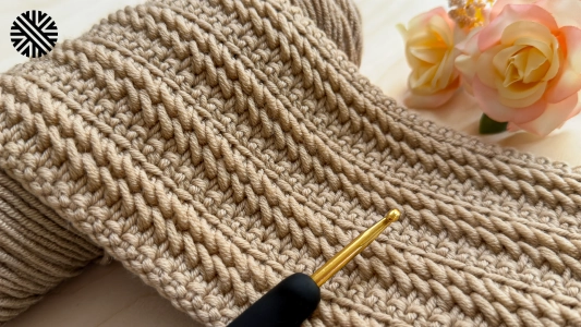 Unusual & Super Easy Crochet Pattern for Beginners (2 Rows Repeat) - Crochet Stitch for Blanket, Bag & Scarf