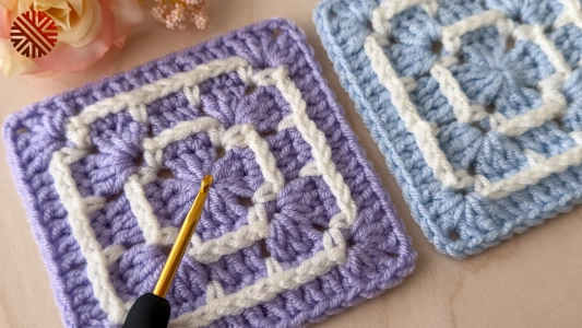 Unusual & Very Easy Granny Square Crochet Pattern for Beginners