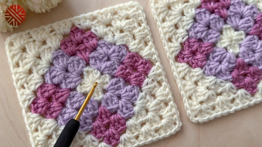 Very Easy Granny Square Crochet Pattern for Beginners