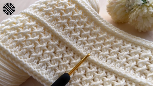Unusual & Very Easy Crochet Pattern for Beginners - Crochet Stitch for Blanket, Bag, Cardigans, Bedspread and Scarf