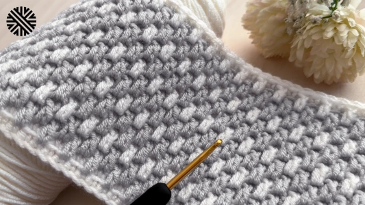 Very Easy Mosaic Crochet Pattern for Beginners - Crochet Stitch for Baby Blanket, Bag and Sweater