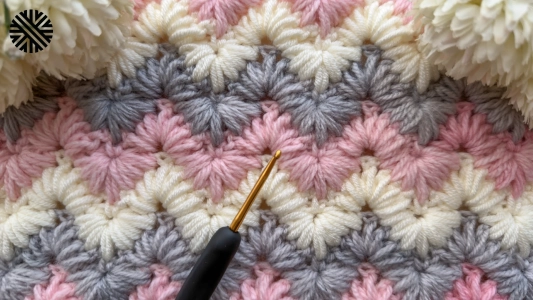 Very Easy-To-Follow & Unusual Crochet Pattern - Crochet Stitch for Baby Blanket, Shawl, Scarf and Bag