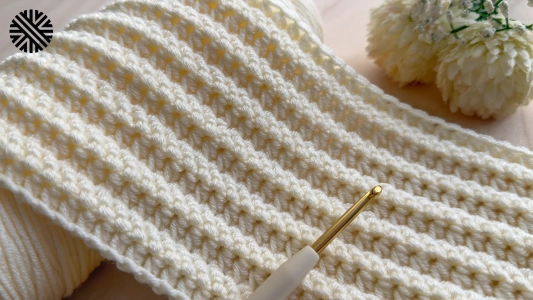 Super Easy & Fast! 1 ROW-REPEAT Crochet Pattern for Beginners - Crochet Stitch for Blanket & Bag