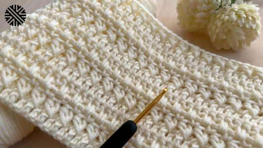 Very Easy & Unusual Crochet Pattern for Beginners - Crochet Stitch for Baby Blanket, Bag and Scarf